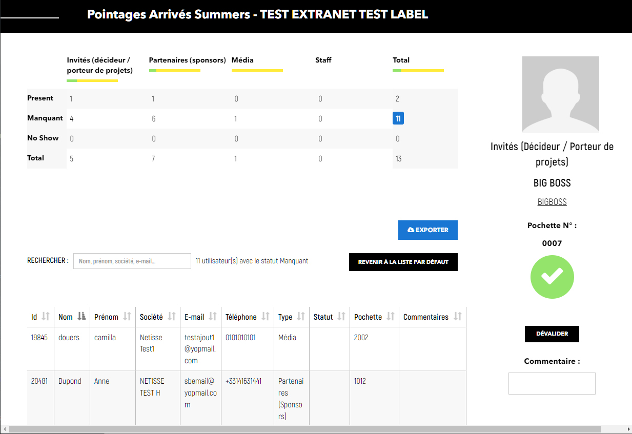 module check-in