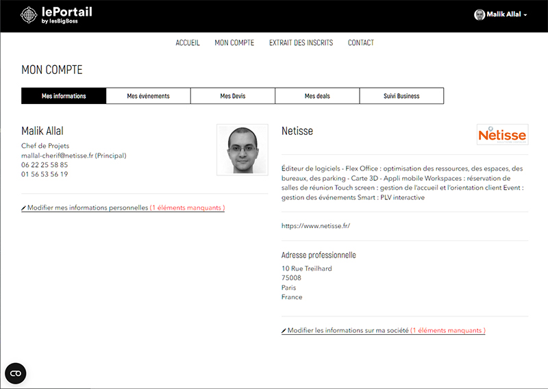 le portail web des BigBoss